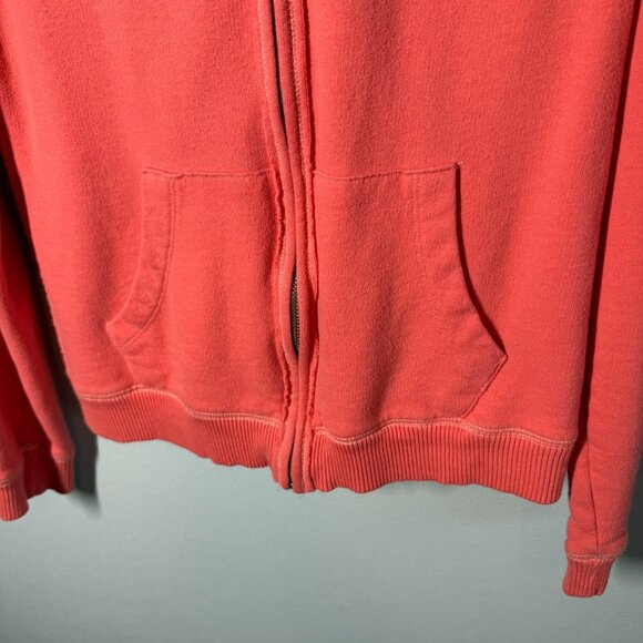 Aeropostale Logo Full Zip Up Hooded Sweatshirt Large Pink Pockets - Picture 4 of 10